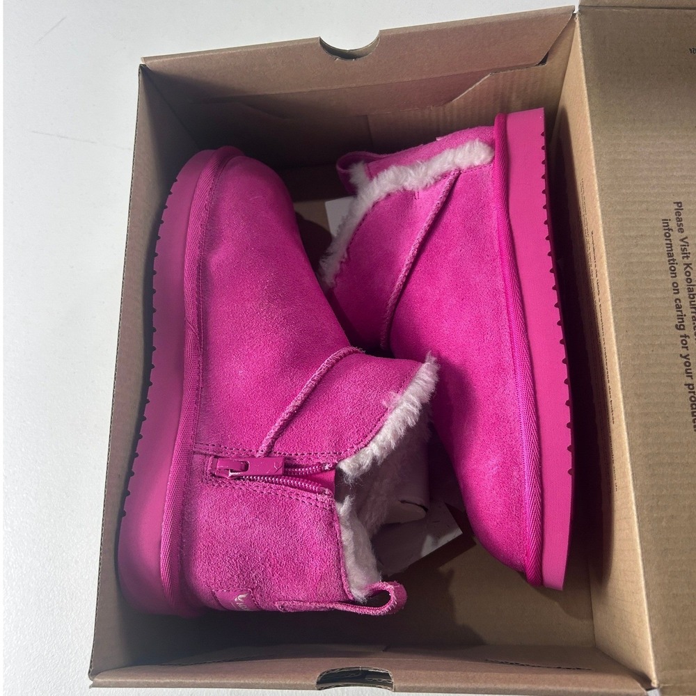 Koolaburra by UGG K Koola Ultra Mini Fuchsia Pink Suede Boots Sz 3 Kids NEW - Picture 11 of 11